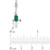 Thumbnail Image 1 of Oval Lab-Created Emerald Bamboo Bracelet in Sterling Silver - 7.25"