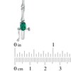 Thumbnail Image 2 of Oval Lab-Created Emerald Bamboo Bracelet in Sterling Silver - 7.25"