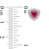 Thumbnail Image 3 of Trillion-Cut Lab-Created Ruby and White Sapphire Frame Pendant and Earrings Set in Sterling Silver