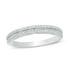 Thumbnail Image 1 of 1/10 CT. T.W. Diamond Two Row Anniversary Band in Sterling Silver