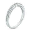 Thumbnail Image 1 of 1/10 CT. T.W. Diamond Two Row Anniversary Band in Sterling Silver