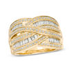 Thumbnail Image 1 of 3/4 CT. T.W. Diamond Woven Band in 10K Gold