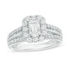 Thumbnail Image 0 of Celebration Ideal 1-1/2 CT. T.W. Diamond Octagonal Frame Engagement Ring in 14K White Gold (I/I1)