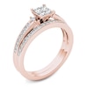 Thumbnail Image 1 of 1 CT. T.W. Quad Princess-Cut Multi-Diamond Bridal Set in 14K Rose Gold