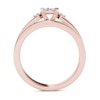 Thumbnail Image 2 of 1 CT. T.W. Quad Princess-Cut Multi-Diamond Bridal Set in 14K Rose Gold