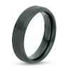 Thumbnail Image 2 of Triton 6.0mm Comfort Fit Hammered Black Tungsten Wedding Band