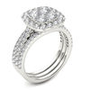 Thumbnail Image 1 of 2 CT. T.W. Multi-Diamond Cushion Frame Bridal Set in 14K White Gold