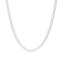 Men's 3.6mm Curb Chain Necklace in 14K White Gold - 30&quot;