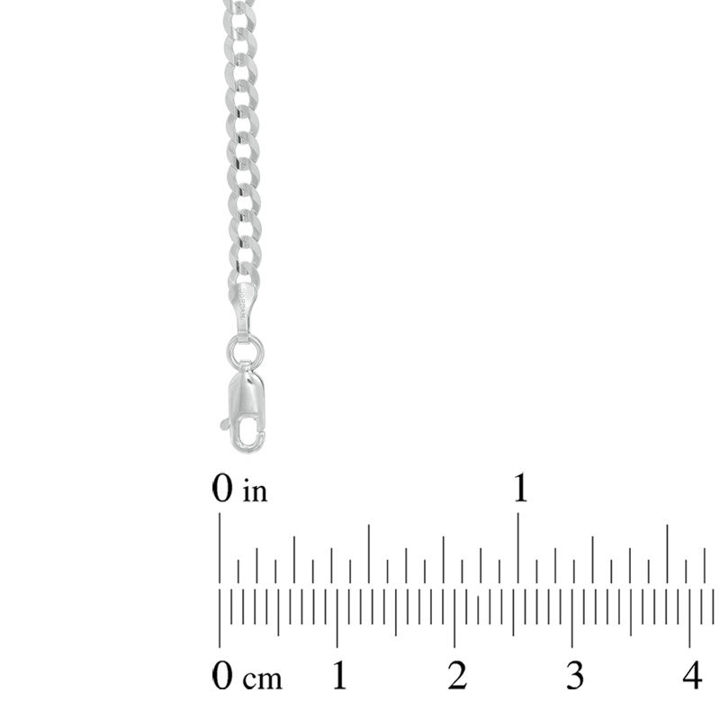 Curb Chain Necklace in 14K White Gold 