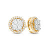 Thumbnail Image 0 of 1/2 CT. T.W. Composite Diamond Frame Stud Earrings in 10K Two-Tone Gold