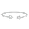 Thumbnail Image 1 of 6.0mm Trillion-Cut White Topaz Frame Cuff in Sterling Silver