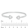 Thumbnail Image 2 of 6.0mm Trillion-Cut White Topaz Frame Cuff in Sterling Silver