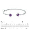 Thumbnail Image 2 of Trillion-Cut Amethyst and White Topaz Cuff in Sterling Silver