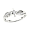 Thumbnail Image 0 of 1/4 CT. T.W. Princess-Cut Diamond Bypass Promise Ring in 14K White Gold