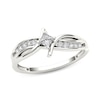 Thumbnail Image 1 of 1/4 CT. T.W. Princess-Cut Diamond Bypass Promise Ring in 14K White Gold