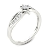 Thumbnail Image 1 of 1/4 CT. T.W. Princess-Cut Diamond Bypass Promise Ring in 14K White Gold