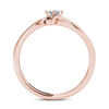 Thumbnail Image 3 of 1/4 CT. T.W. Princess-Cut Diamond Bypass Promise Ring in 14K Rose Gold