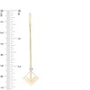 Diamond-Cut Open Square Threader Earrings in 10K Gold
