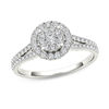 Thumbnail Image 0 of 1/2 CT. T.W. Composite Diamond Frame Engagement Ring in 14K White Gold