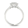 Thumbnail Image 2 of 1/2 CT. T.W. Composite Diamond Frame Engagement Ring in 14K White Gold