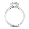 Thumbnail Image 3 of 1/2 CT. T.W. Composite Diamond Frame Engagement Ring in 14K White Gold