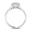 Thumbnail Image 2 of 1/2 CT. T.W. Composite Diamond Frame Engagement Ring in 14K White Gold