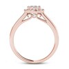 Thumbnail Image 3 of 1/2 CT. T.W. Composite Diamond Frame Engagement Ring in 14K Rose Gold