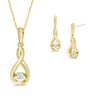 Thumbnail Image 1 of Diamond Accent Infinity Pendant and Drop Earrings Set in 10K Gold