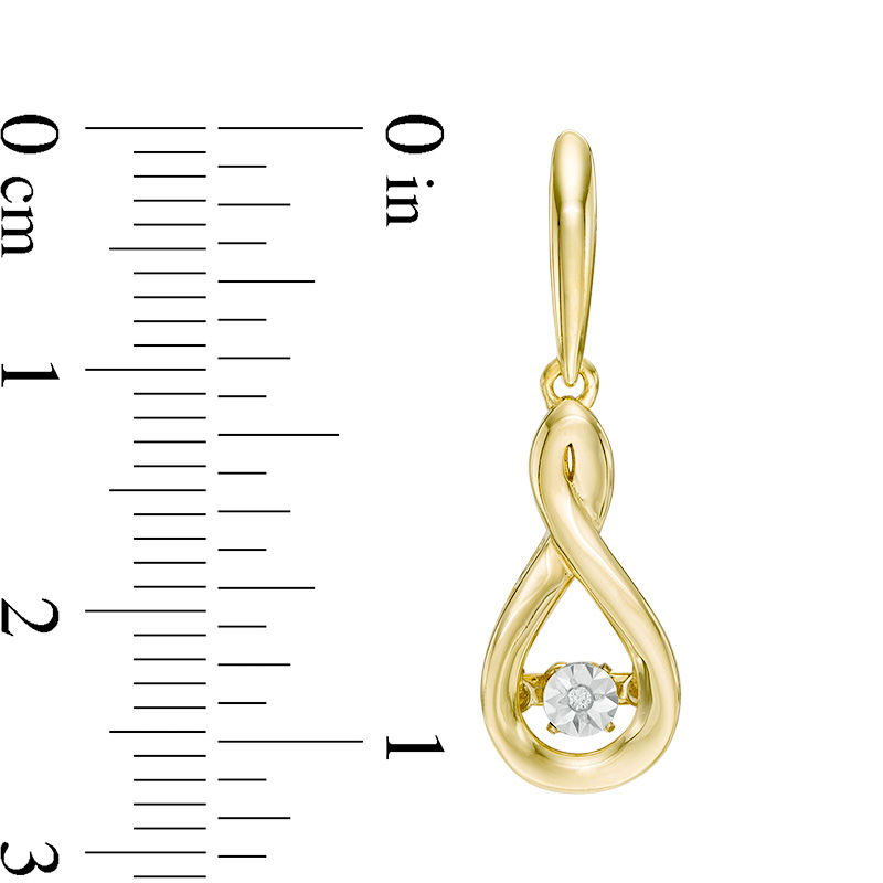 Main Image 2 of Diamond Accent Infinity Pendant and Drop Earrings Set in 10K Gold