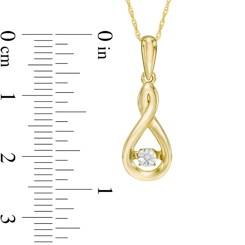 Main Image 3 of Diamond Accent Infinity Pendant and Drop Earrings Set in 10K Gold