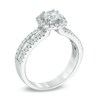 Thumbnail Image 2 of 1-1/2 CT. T.W. Certified Canadian Diamond Frame Engagement Ring in 14K White Gold (I/I1)