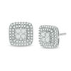 Thumbnail Image 1 of 1/2 CT. T.W. Multi-Diamond Cushion Stud Earrings in 10K White Gold