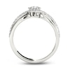 Thumbnail Image 3 of 1/2 CT. T.W. Diamond Frame Swirl Engagement Ring in 14K White Gold