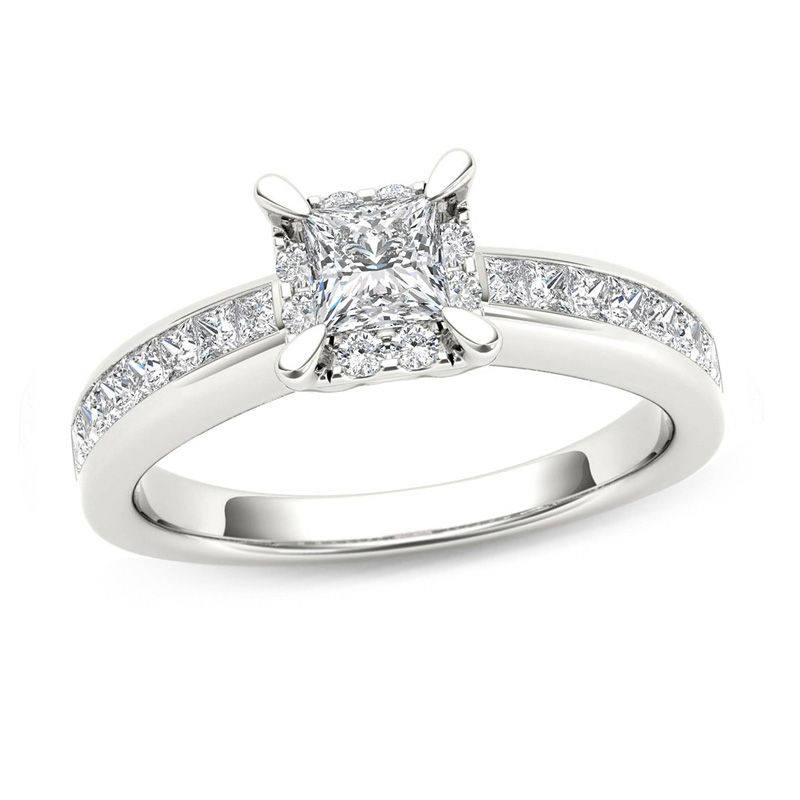Square engagement rings white gold 2025