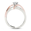 Thumbnail Image 3 of 3/4 CT. T.W. Diamond Crossover Engagement Ring in 14K Two-Tone Gold