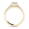 Thumbnail Image 2 of 3/4 CT. T.W. Quad Princess-Cut Diamond Frame Three Piece Bridal Set in 14K Gold