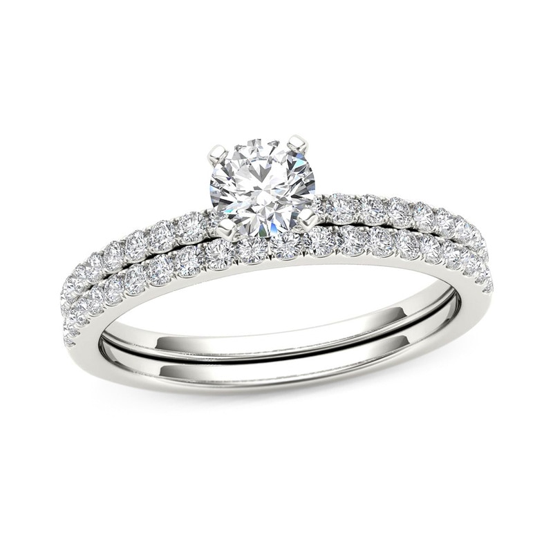 3/4 CT. T.W. Diamond Bridal Set in 14K White Gold