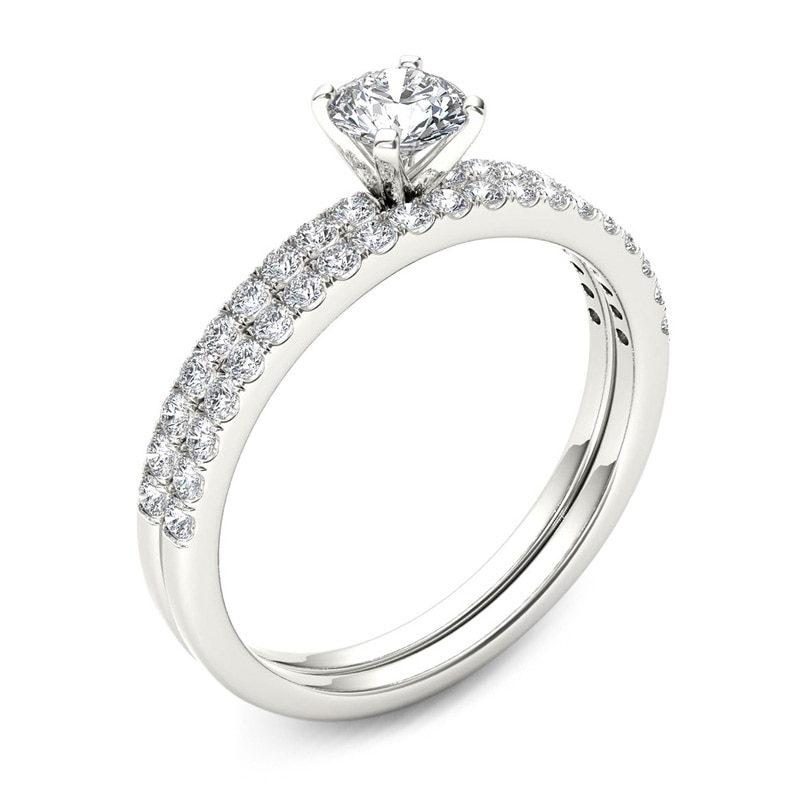 3/4 CT. T.W. Diamond Bridal Set in 14K White Gold