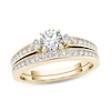 Thumbnail Image 0 of 1 CT. T.W. Diamond Tapered Shank Bridal Set in 14K Gold