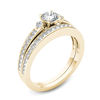 Thumbnail Image 1 of 1 CT. T.W. Diamond Tapered Shank Bridal Set in 14K Gold