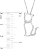 Thumbnail Image 2 of Diamond Accent Cat Pendant in Sterling Silver