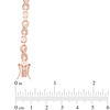 Thumbnail Image 1 of Morganite and Lab-Created White Sapphire Infinity Bracelet in Sterling Silver with 18K Rose Gold Plate - 7.25"