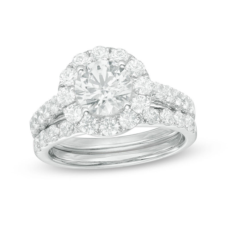 Celebration Ideal 2-1/2 CT. T.W. Certified Diamond Frame Bridal