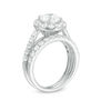 Thumbnail Image 2 of Celebration Ideal 2-1/2 CT. T.W. Certified Diamond Frame Bridal Set in 14K White Gold (I/I1)