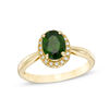 Thumbnail Image 1 of Oval Chrome Diopside and Diamond Accent Frame Ring in 10K Gold
