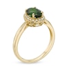 Thumbnail Image 2 of Oval Chrome Diopside and Diamond Accent Frame Ring in 10K Gold