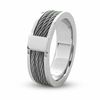 Thumbnail Image 2 of Men's 8.0mm Three Cable Band in Stainless Steel