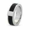 Thumbnail Image 3 of Men's 8.0mm Three Cable Band in Two-Tone Stainless Steel