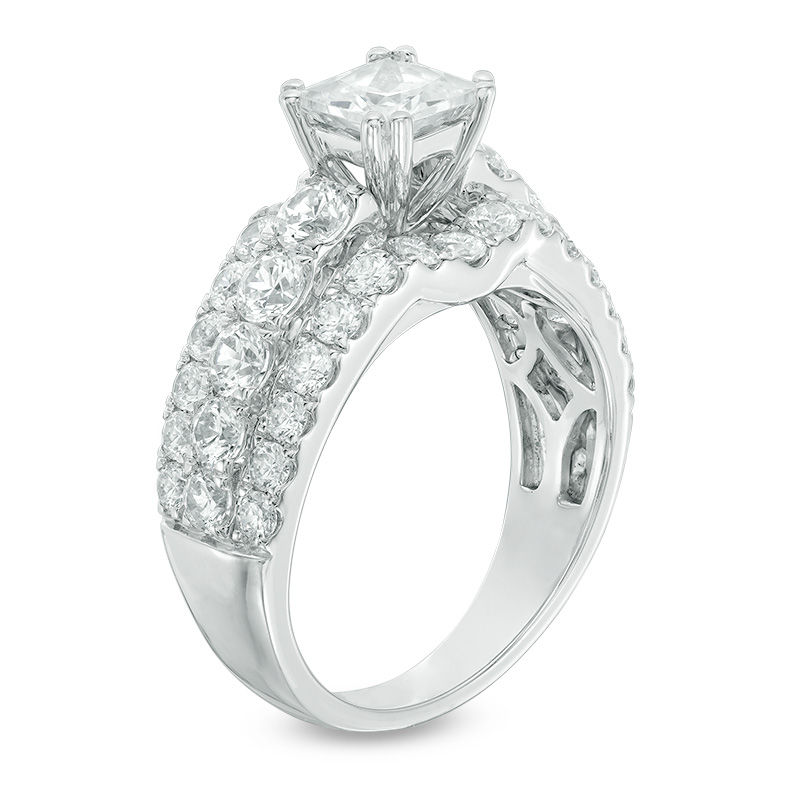 Main Image 2 of 3 CT. T.W. Princess-Cut Diamond Engagement Ring in 14K White Gold