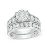 Thumbnail Image 1 of 1/2 CT. T.W. Diamond Frame Bridal Set in 10K White Gold